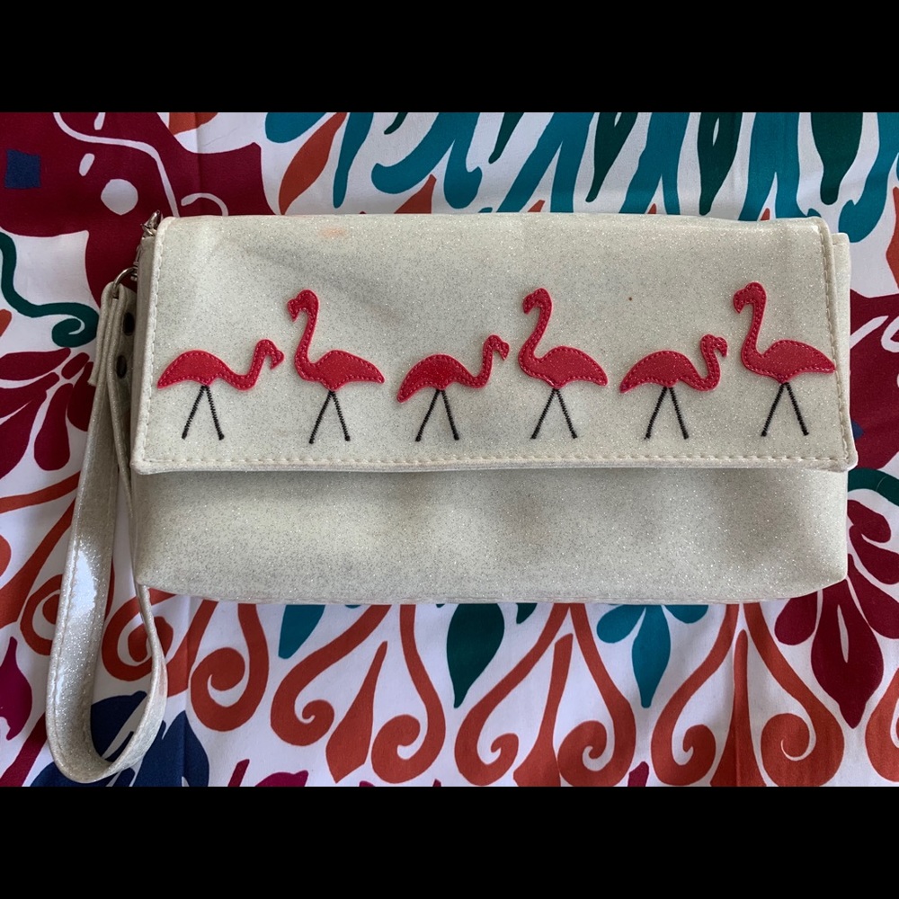 Rough Seas Design Vinyl Clutch